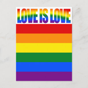 LGBTQ Equality Love LGBT Rainbow Flag Gay Pride Briefkaart