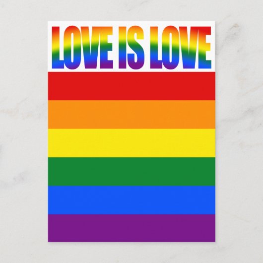 LGBTQ Equality Love LGBT Rainbow Flag Gay Pride Briefkaart (Voorkant)