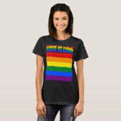 LGBTQ Equality Love LGBT Rainbow Flag Gay Pride T-shirt (Voorkant volledig)