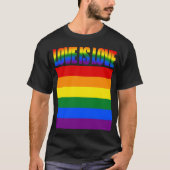 LGBTQ Equality Love LGBT Rainbow Flag Gay Pride T-shirt (Voorkant)