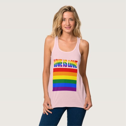 LGBTQ Equality Love LGBT Rainbow Flag Gay Pride Tanktop (Volledige Voorkant)
