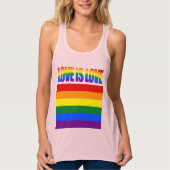 LGBTQ Equality Love LGBT Rainbow Flag Gay Pride Tanktop (Voorkant)