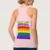 LGBTQ Equality Love LGBT Rainbow Flag Gay Pride Tanktop (Achterkant)