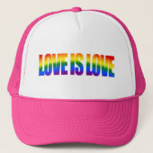LGBTQ Equality Love LGBT Rainbow Flag Gay Pride Trucker Pet (Voorkant)