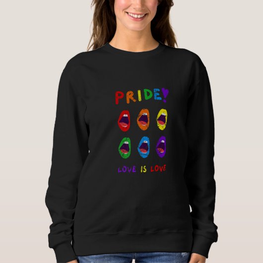LGBTQ Equality Pride Love Is Love Rainbow Design G Trui (Voorkant)