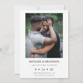 LGBTQ Eucalyptus Gold Foto Bewaar de datum Save The Date (Achterkant)