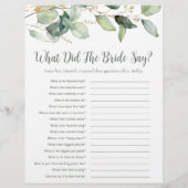 LGBTQ Eucalyptus Vrijgezellenfeest Games Flyer (Achterkant)