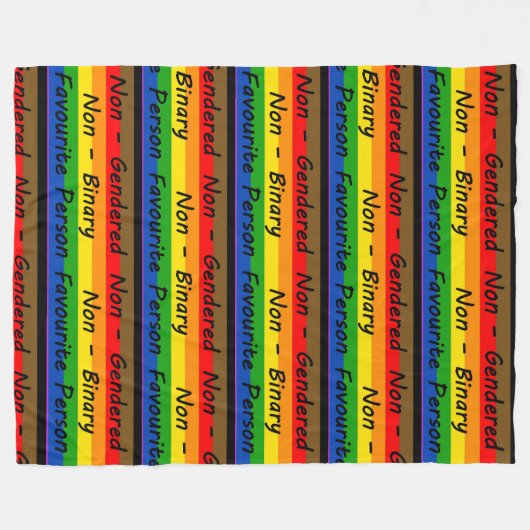 LGBTQ+ Favoriete Persoon Fleece Deken (Voorkant (Horizontaal))