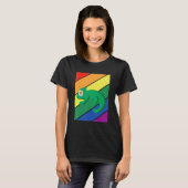 LGBTQ Flag Gay Pride Month Rainbow Chameleon LGBT T-shirt (Voorkant volledig)