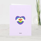LGBTQ Flag Heart Gay Pride Valentijnsdag Romance Kaart (Achterkant)