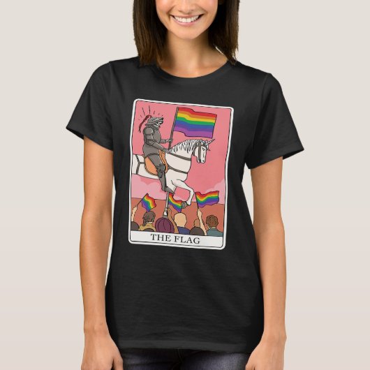LGBTQ FLAG Tarot Card Finger for a Tarot Reader T-shirt (Voorkant)