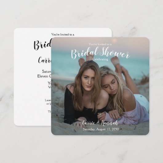 LGBTQ Foto Bruiloft Koppels Vrijgezellenfeest Kaart (Voorkant / Achterkant)