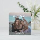 LGBTQ Foto Bruiloft Koppels Vrijgezellenfeest Kaart (Staand voorkant)