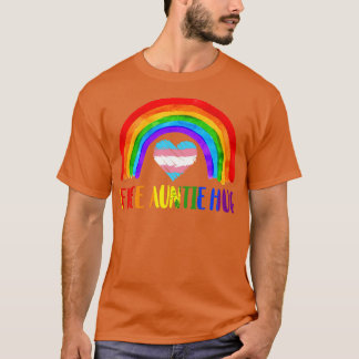 LGBTQ Free Auntie Hugs Gay Pride LGBT Rainbow Moth T-shirt