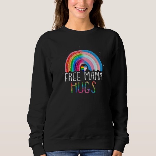 Lgbtq Free Mama Hugs Gay Pride Lgbt Ally Rainbow M Trui (Voorkant)