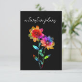 LGBTQ  FUNNY Wedding date CHANGE Petals & Pride  Informatiekaartje (Staand voorkant)