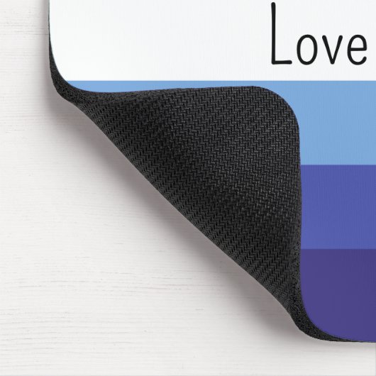 LGBTQ Gay Flag Love is Love Custom Text Muismat (Hoek)