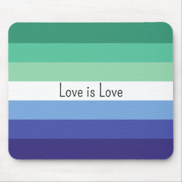 LGBTQ Gay Flag Love is Love Custom Text Muismat