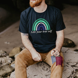 LGBTQ Gay Man Flag: Leef je ware zelf T-shirt