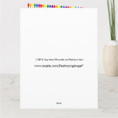 LGBTQ Gay Man Silhouette en Rainbow-Mannen Kaart (Achterkant)