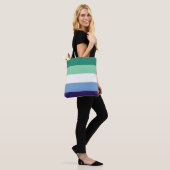 LGBTQ Gay Mannen Pride Flag Tote Bag (Op model)