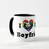 LGBTQ Gay Pride Aangepaste Foto van mijn vriend Mok (Voorkant links)