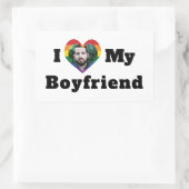 LGBTQ Gay Pride Aangepaste Foto van mijn vriend Rechthoekige Sticker (Tas)