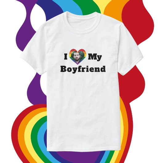 LGBTQ Gay Pride Aangepaste Foto van mijn vriend T-shirt