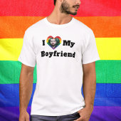 LGBTQ Gay Pride Aangepaste Foto van mijn vriend T-shirt