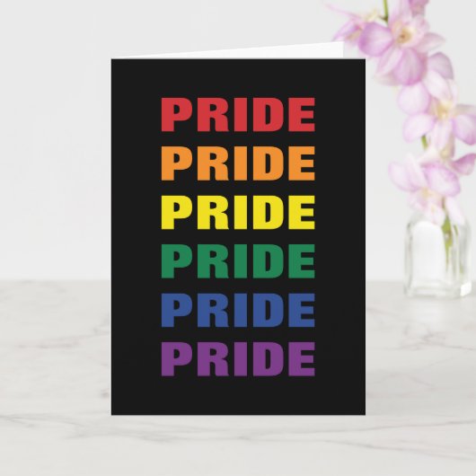LGBTQ Gay Pride Aanpasbare Herhaalde Tekst Kaart (Orchidee)