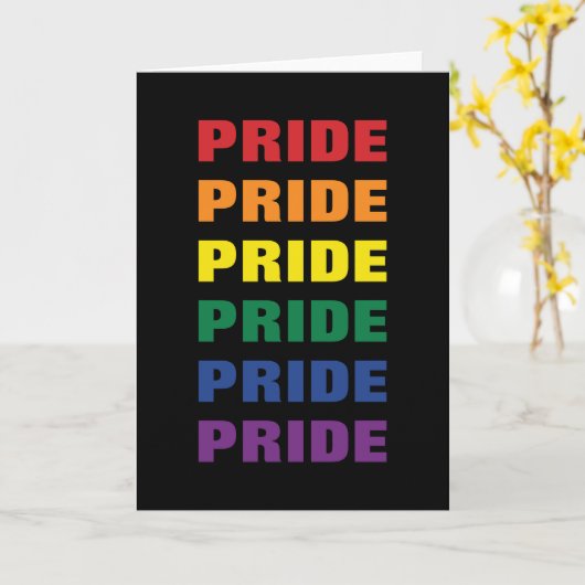 LGBTQ Gay Pride Aanpasbare Herhaalde Tekst Kaart (Gele Bloem)