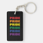 LGBTQ Gay Pride Aanpasbare Herhalende Tekst Sleutelhanger (achterkant)