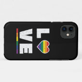 LGBTQ Gay Pride Flag Distress Grunge Love Case-Mate iPhone Case (Achterkant (horizontaal))