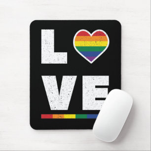 LGBTQ Gay Pride Flag Distress Grunge Love Muismat