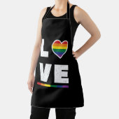 LGBTQ Gay Pride Flag Distress Grunge Love Schort (Insitu)