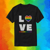 LGBTQ Gay Pride Flag Distress Grunge Love T-shirt