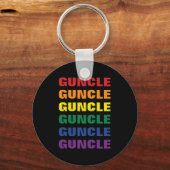 LGBTQ Gay Pride Fun en Funny Gay Oom Goom Sleutelhanger (Voorkant)
