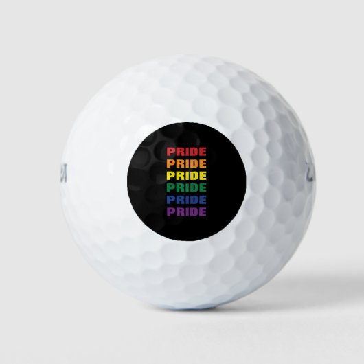 LGBTQ Gay Pride Herhaalde tekst Golfballen (Voorkant)