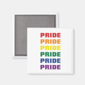 LGBTQ Gay Pride  Herhaalde tekst Magneet (Voorkant / Achterkant)