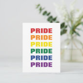 LGBTQ Gay Pride  Herhalende Tekst Briefkaart (Staand voorkant)