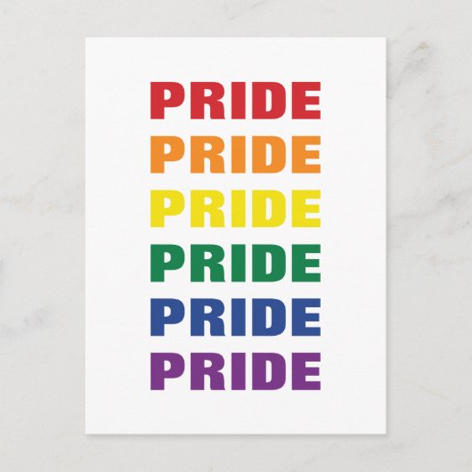 LGBTQ Gay Pride  Herhalende Tekst Briefkaart (Voorkant)