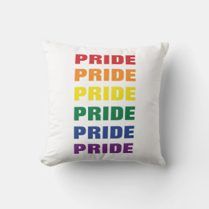 LGBTQ Gay Pride Herhalende Tekst Kussen