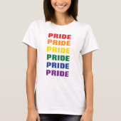 LGBTQ Gay Pride  Herhalende Tekst T-shirt (Voorkant)