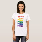 LGBTQ Gay Pride  Herhalende Tekst T-shirt (Voorkant volledig)