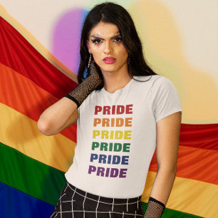 LGBTQ Gay Pride  Herhalende Tekst T-shirt
