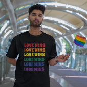 LGBTQ Gay Pride Herhalende Tekst T-shirt