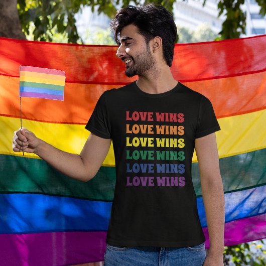 LGBTQ Gay Pride Herhalende Tekst T-shirt
