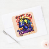 LGBTQ Gay Pride Laten we gaan Lesbiennes Vierkante Sticker (Envelop)