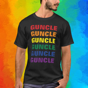 LGBTQ Gay Pride Leuk en Grappig Gay Oom T-shirt
