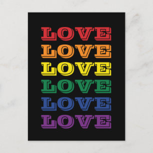 LGBTQ Gay Pride Liefde Aanpasbare Herhaalde Tekst Briefkaart
